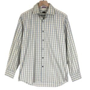 PAUL SMITH London 100% Cotton‎ Shirt Men's Sz 15 1/2 - 39 Plaid Made in Italy